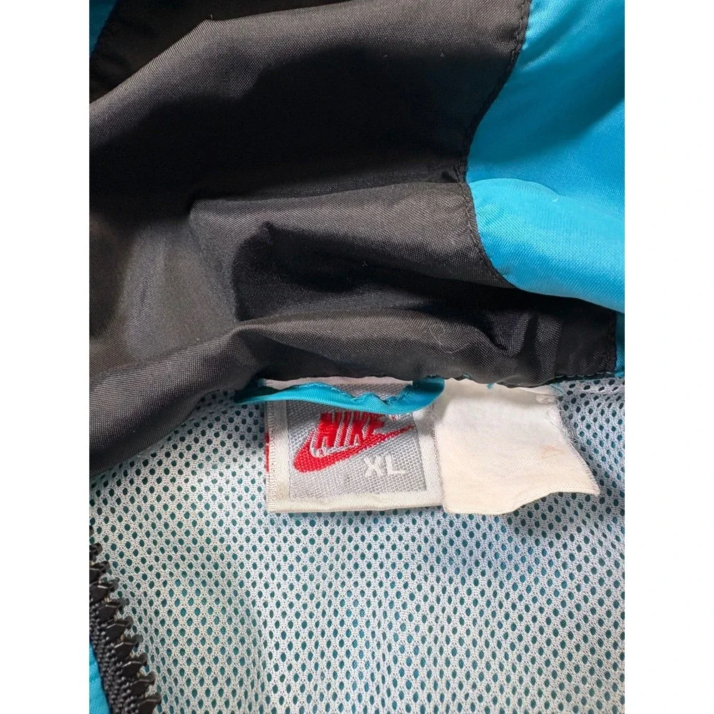 Vintage 90s Nike Colorblock Nylon Windbreaker Jacket Mens Size XL Silver Tag - Picture 3 of 6